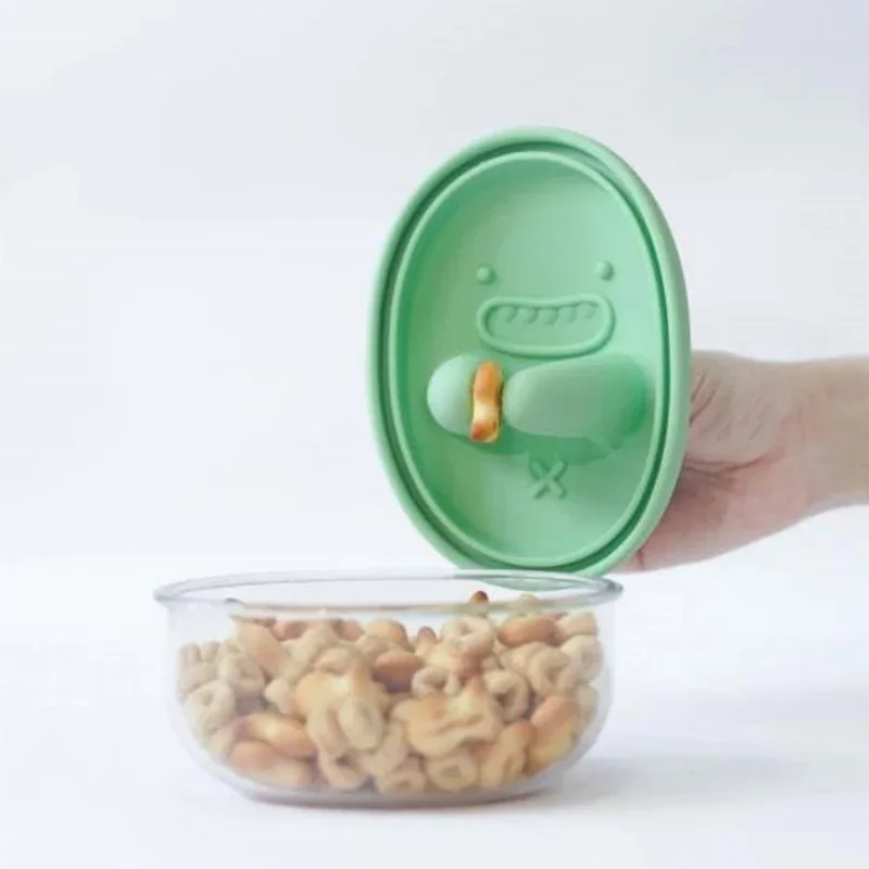 Food Storage Bins - Hands-Free Snack Box, No Crumbs, Snack