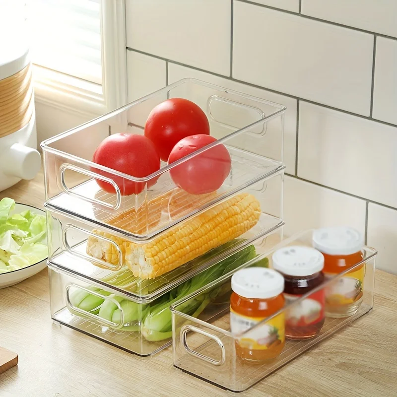 Food Storage No Plastic - Transparent Refrigerator Storage Box With Handle