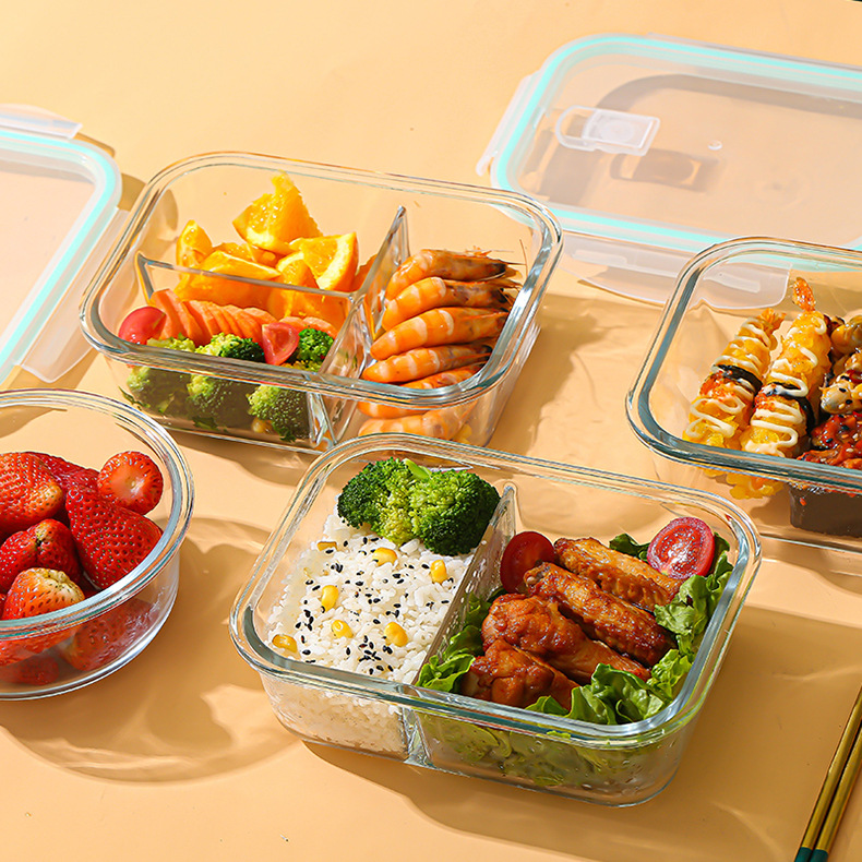 Food Storage Glass Containers - Glass Fresh-Keeping Box high Borosilicate Heat-Resistant