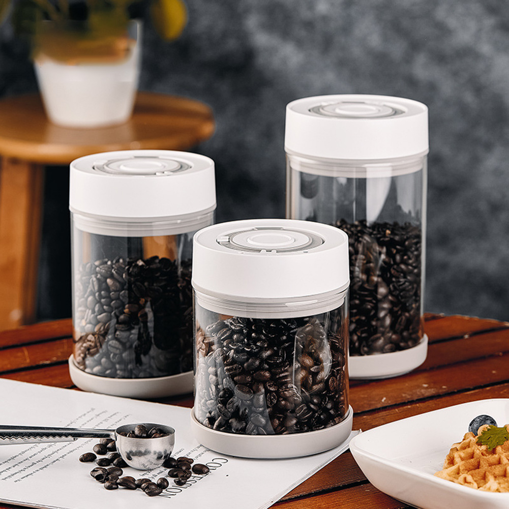 Food Storage Glass Containers - Kitchen Moisture-proof Glass Coffee Bean Jar