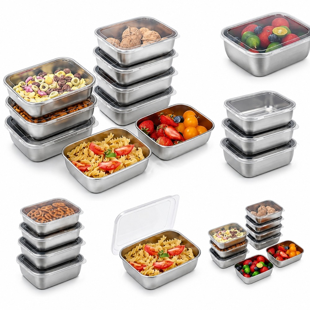 Food Storage Box Stainless Steel - 6PCS Stainless Steel Food Storage Containers