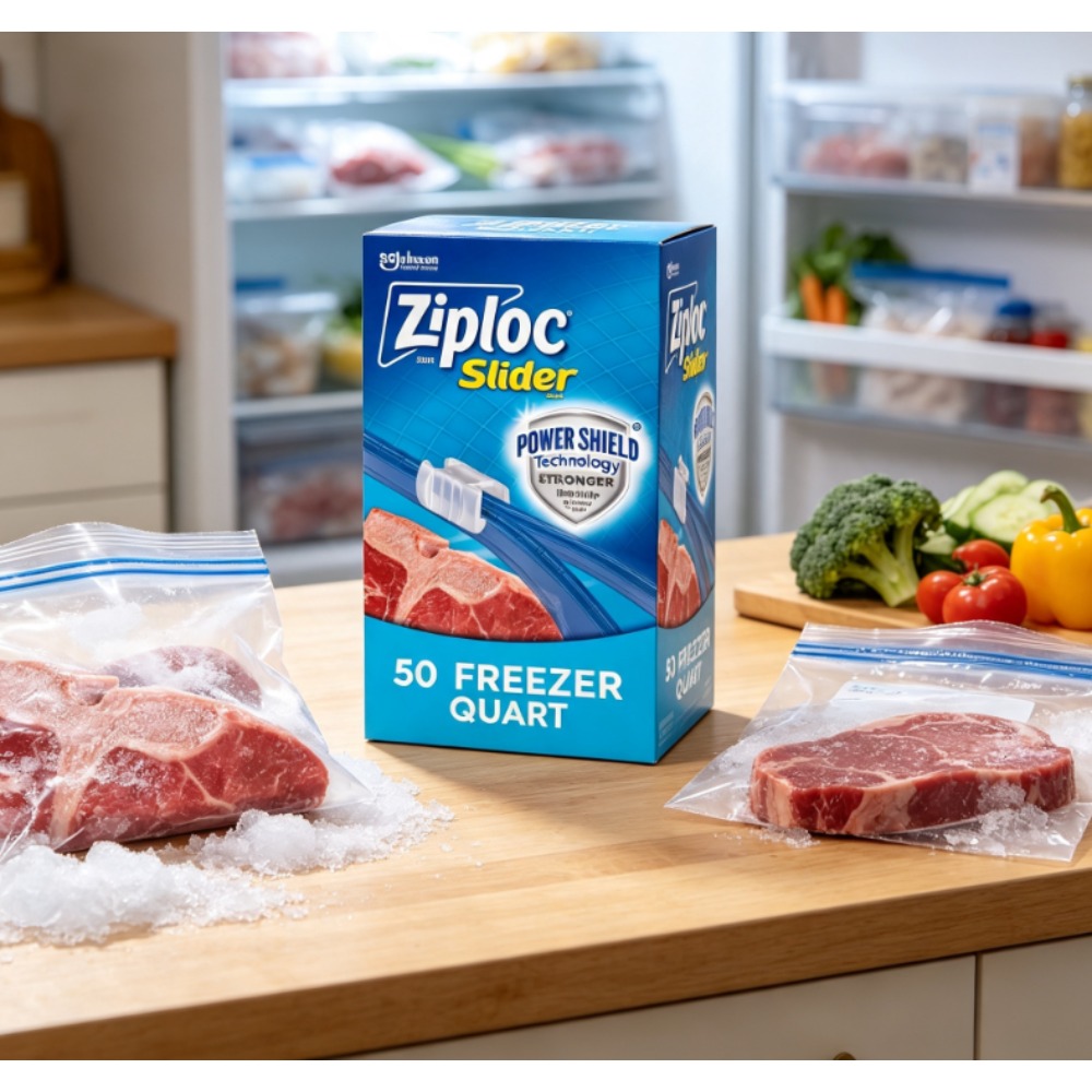 Food Storage Ziploc - Ziploc Brand Slider Freezer Bags, School