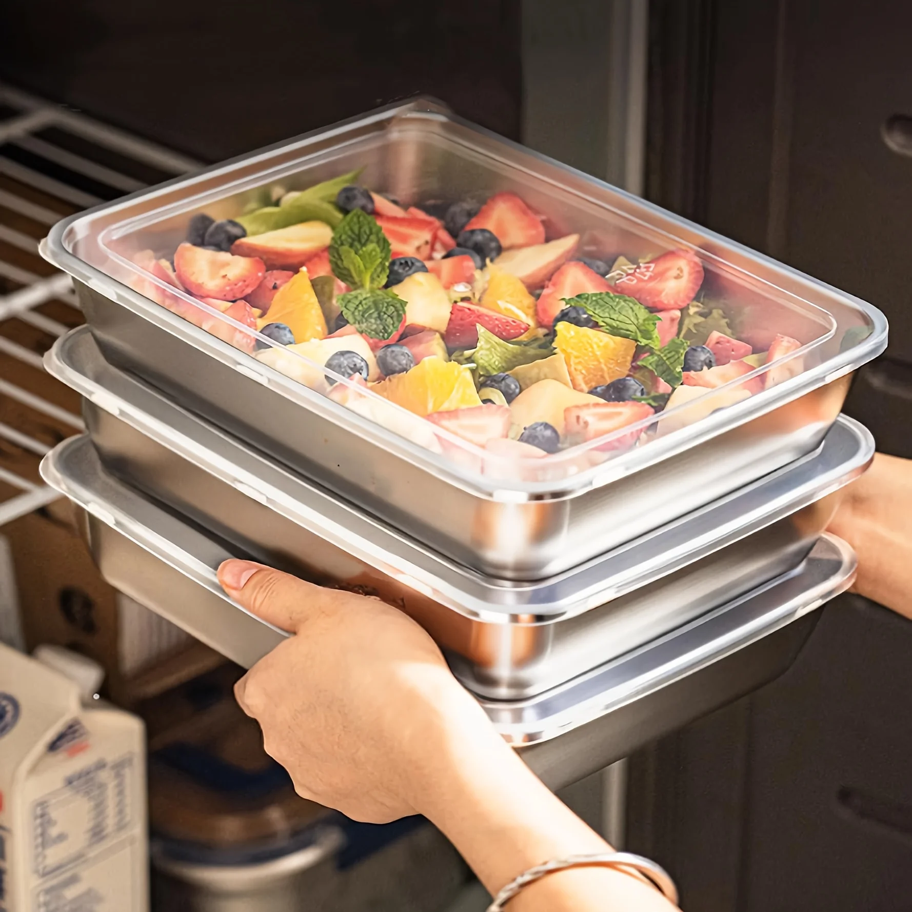 Food Storage Box Stainless Steel - 3pcs Stainless Steel Food Containers &