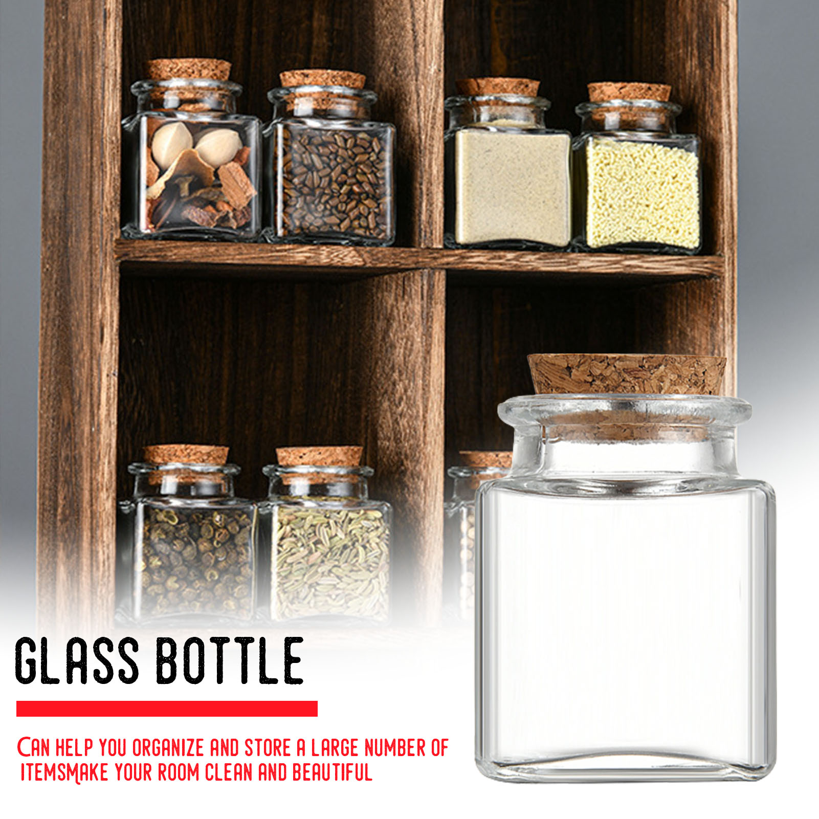 Food Storage Glass Containers - 1/5/10Pcs Glass Storage Jars Kitchen Pantry