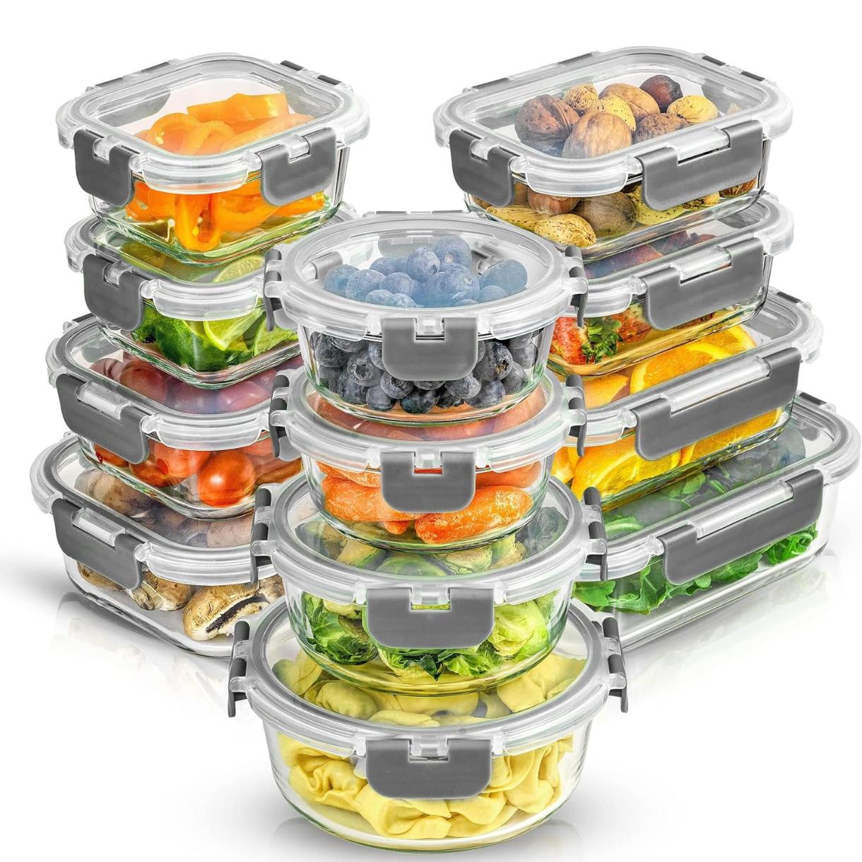 Food Storage Containers Tupperware - 24pc Borosilicate Glass Storage Containers with