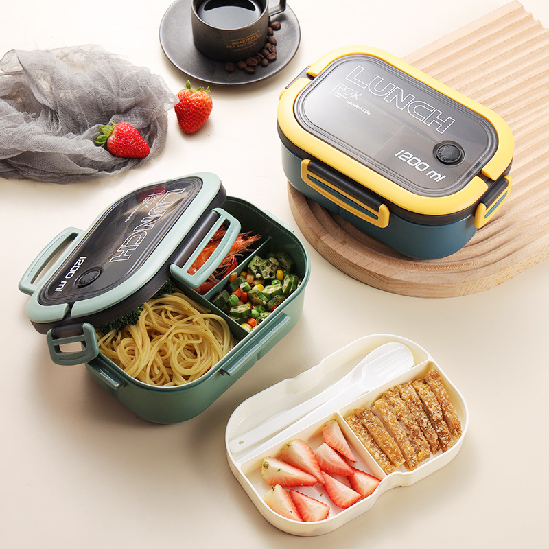 Food Storage With Compartments - Single Double-layer Lunch Box Portable Compartment