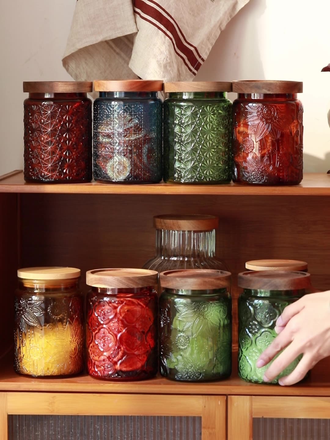 Food Storage Glass Containers - Vintage Glass Kitchen Storage Jar Kitchen