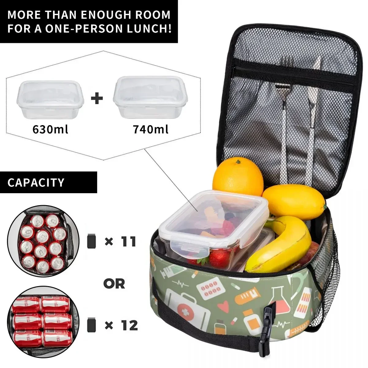 Nurse Healthcare Pattern Merch - огляд і ціна Food Storage With Compartments