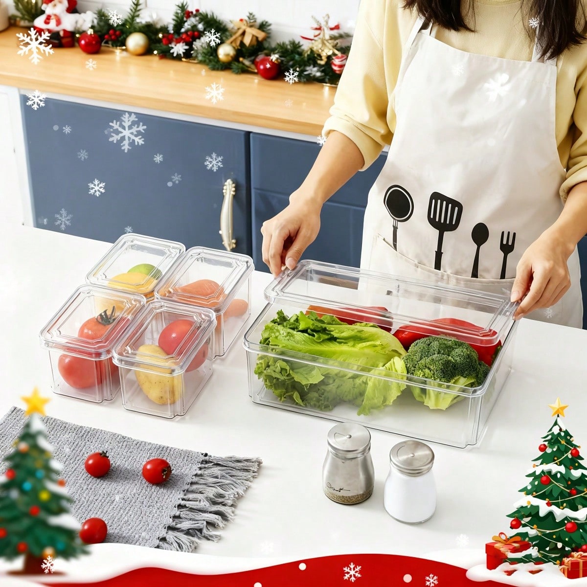 7/14 Pack Stackable Fridge Org - огляд і ціна Food Storage Vegetables