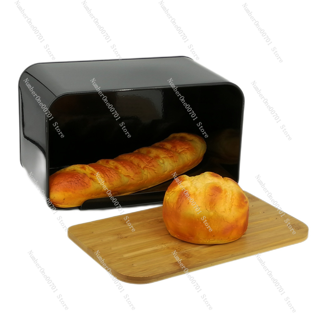 Kitchen Bread Box with Bamboo  - огляд і ціна Food Storage Box Stainless Steel