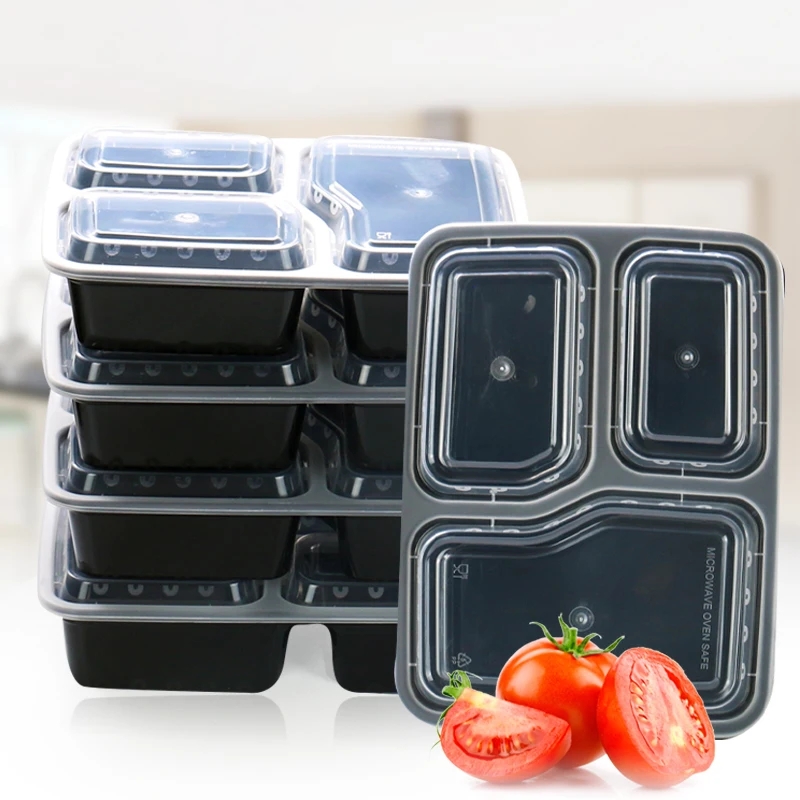 7 Pack 3 Compartment Meal Prep - огляд і ціна Food Storage Microwave Safe