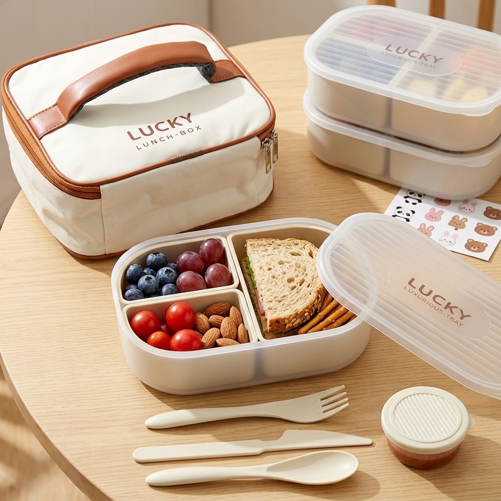 Portable Divided Plastic Lunch - огляд і ціна Food Storage Microwave Safe