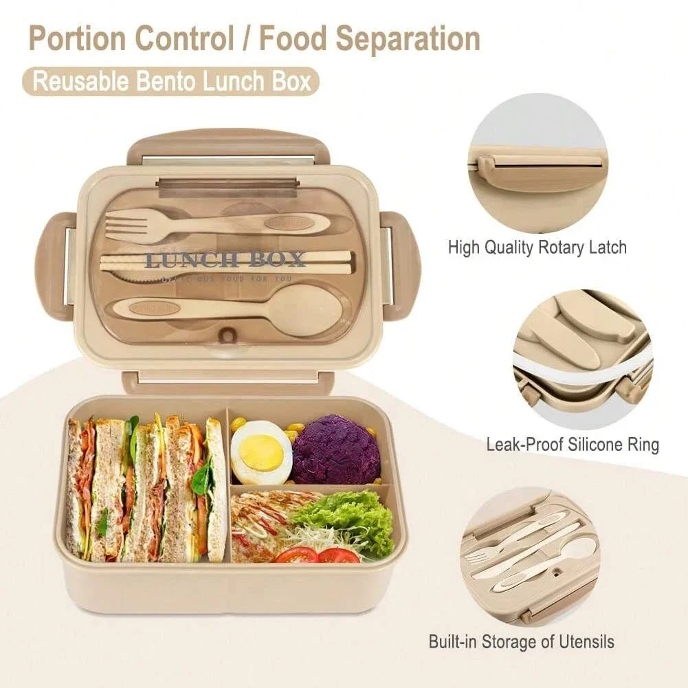 Adult Bento Box with 3 Compart - огляд і ціна Food Storage Microwave Safe