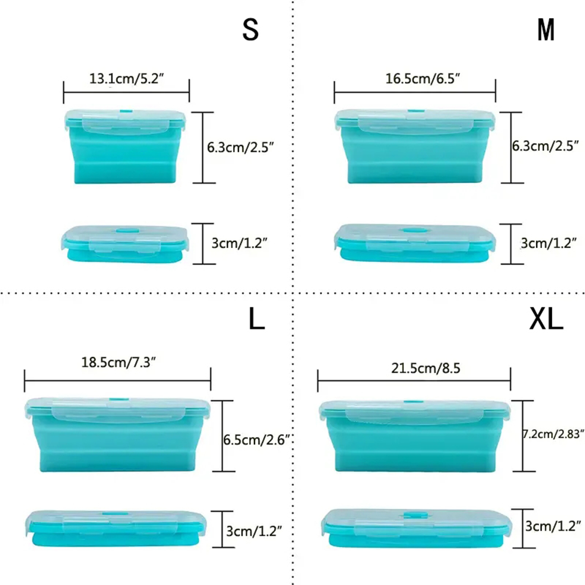 Collapsible Silicone Food Stor - огляд і ціна Food Storage Microwave Safe