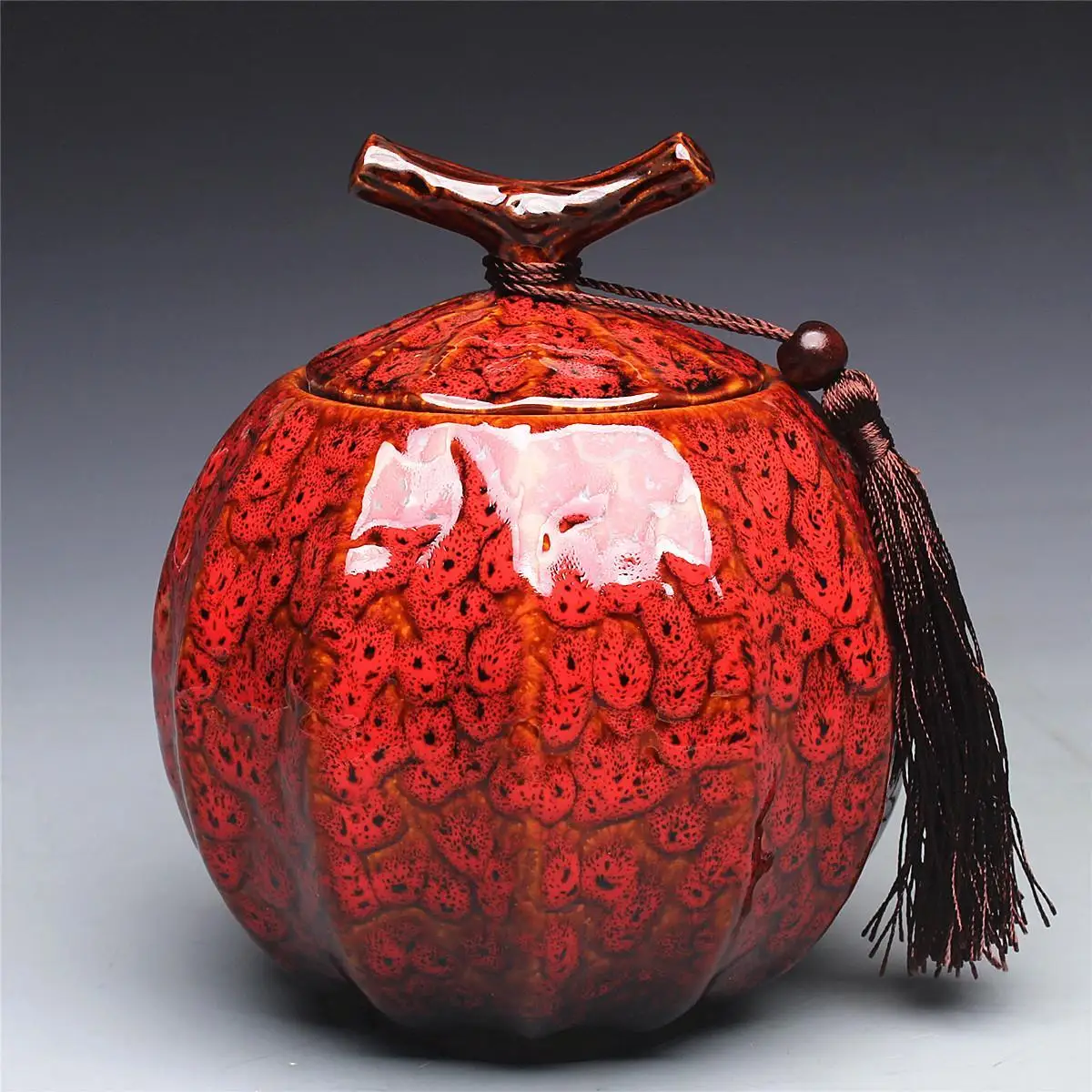 Pumpkin Style Tea Jar Ceramic  - огляд і ціна Food Storage Yellow