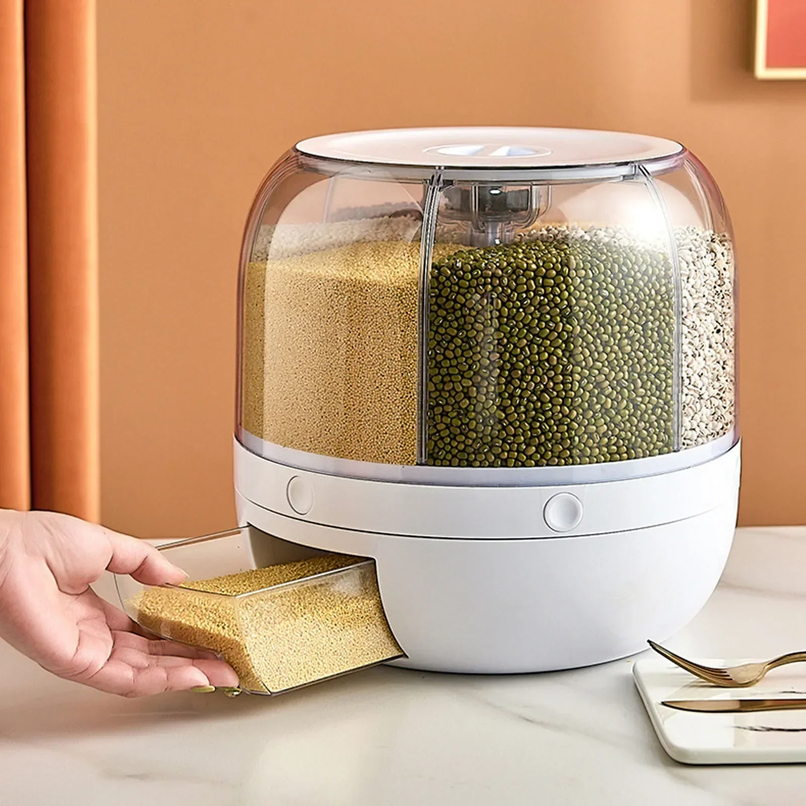 6-Compartment 360° Rotating Ai - огляд і ціна Food Storage With Compartments