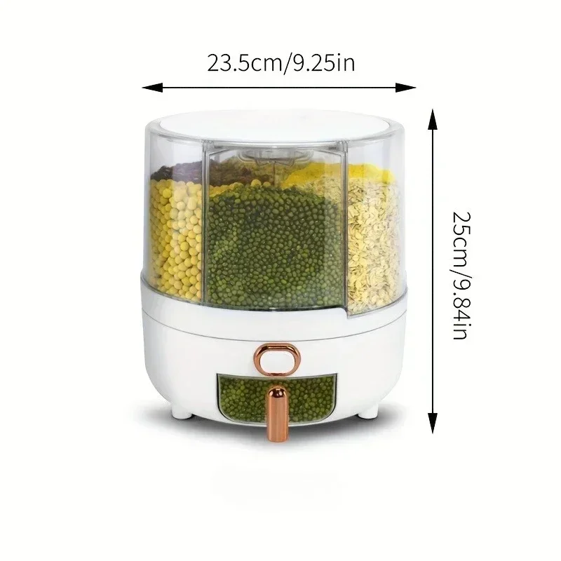 6-Compartment 360° Rotating Ai - огляд і ціна Food Storage With Compartments