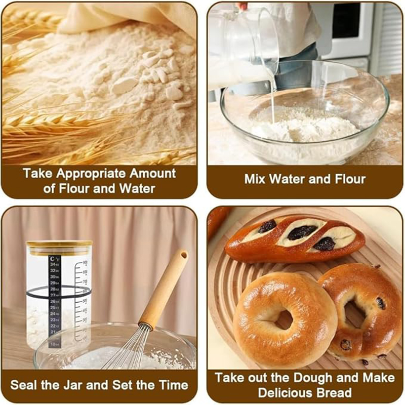 Sourdough Starter Jar Kit Sour - огляд і ціна Food Storage Glass Containers
