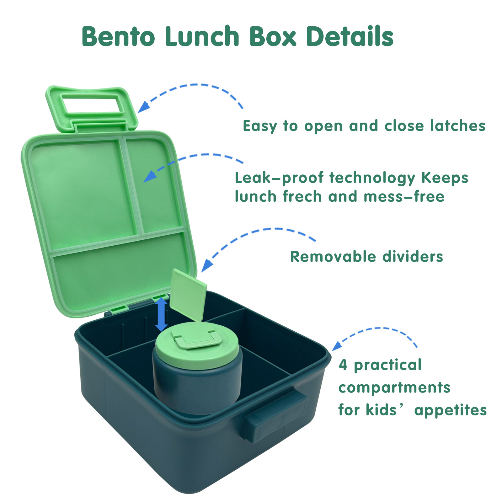 1 Set Bento Lunch Box for Kids - огляд і ціна Food Storage Microwave Safe