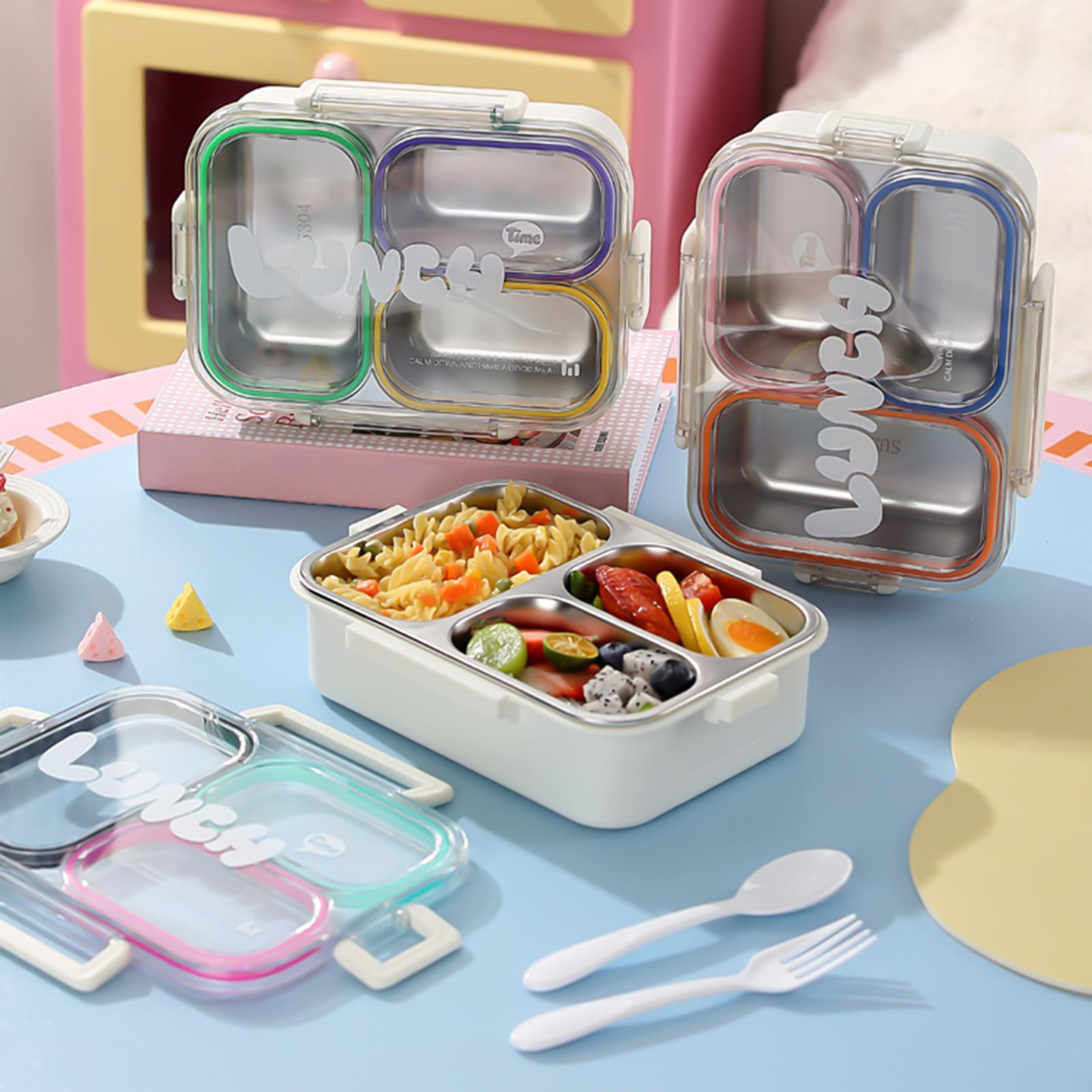 Stainless Steel Lunch Box 3 Co - огляд і ціна Food Storage With Compartments