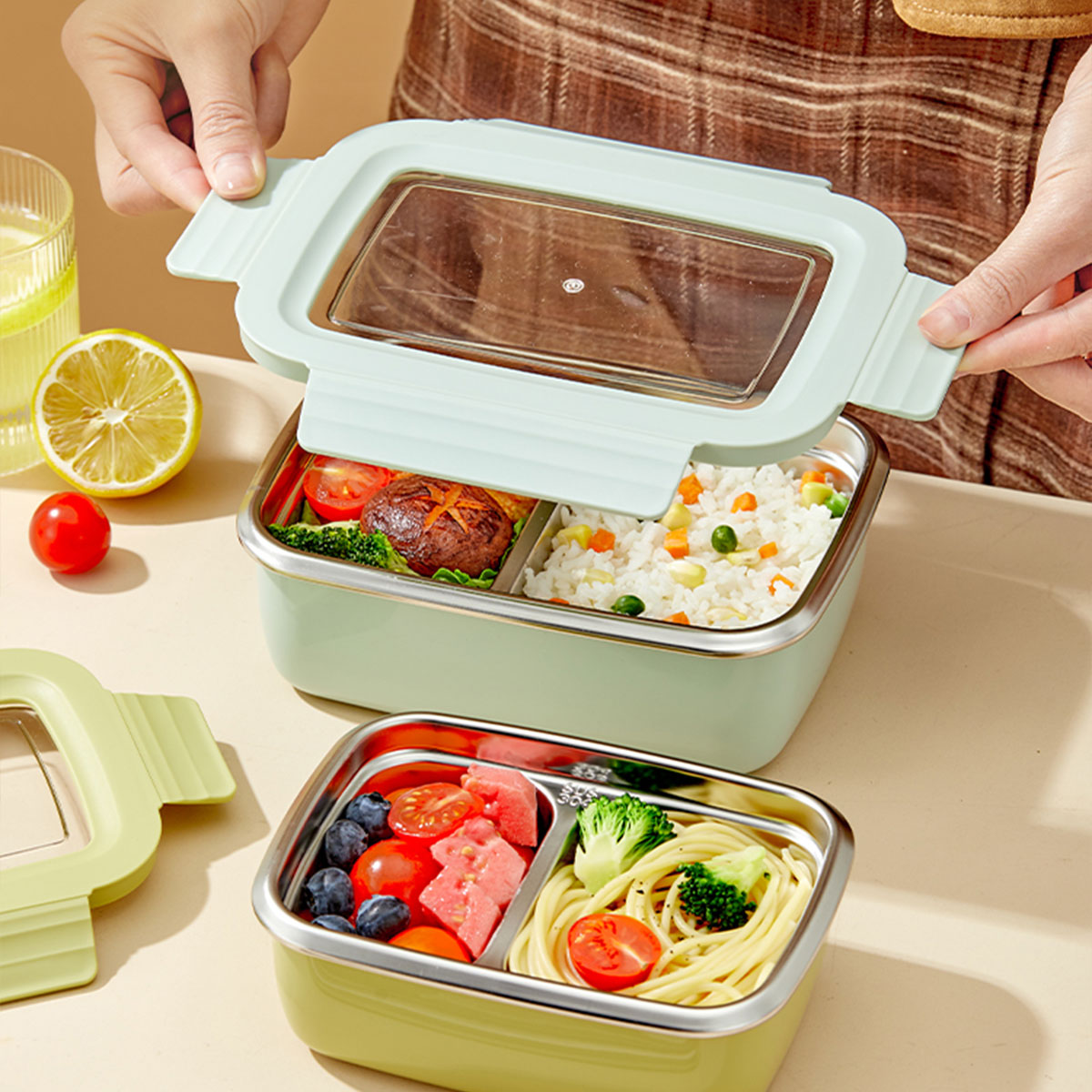 Microwave 304 Stainless Steel  - огляд і ціна Food Storage With Compartments