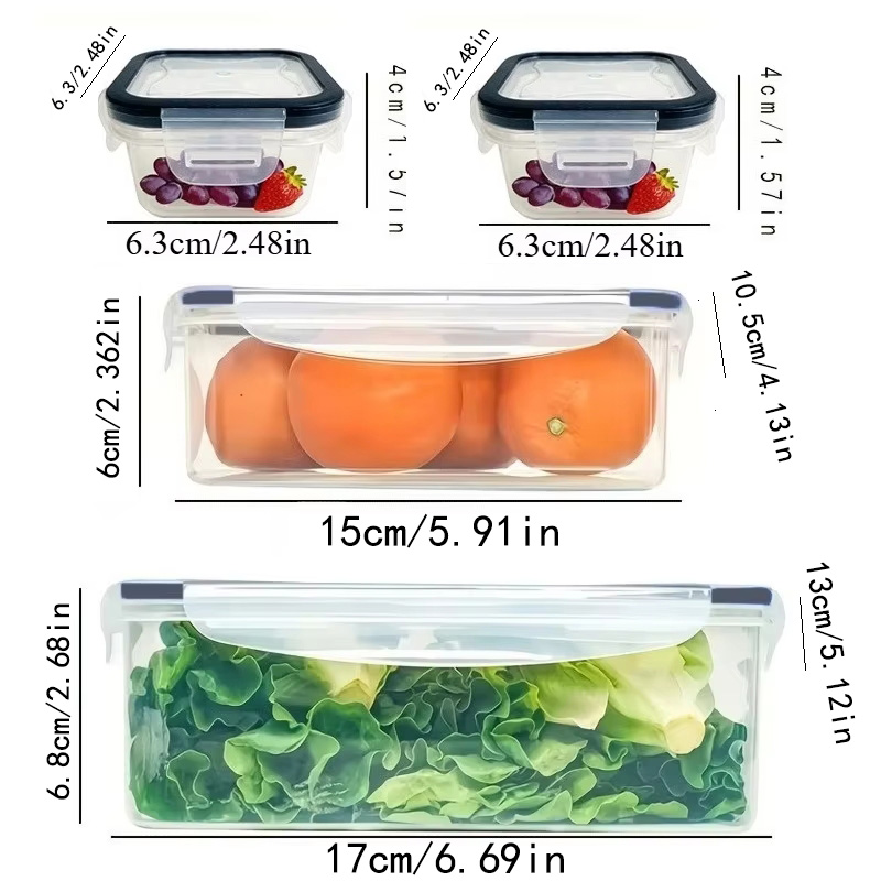 8Pcs Set Includes 4 Containers - огляд і ціна Food Storage Vegetables