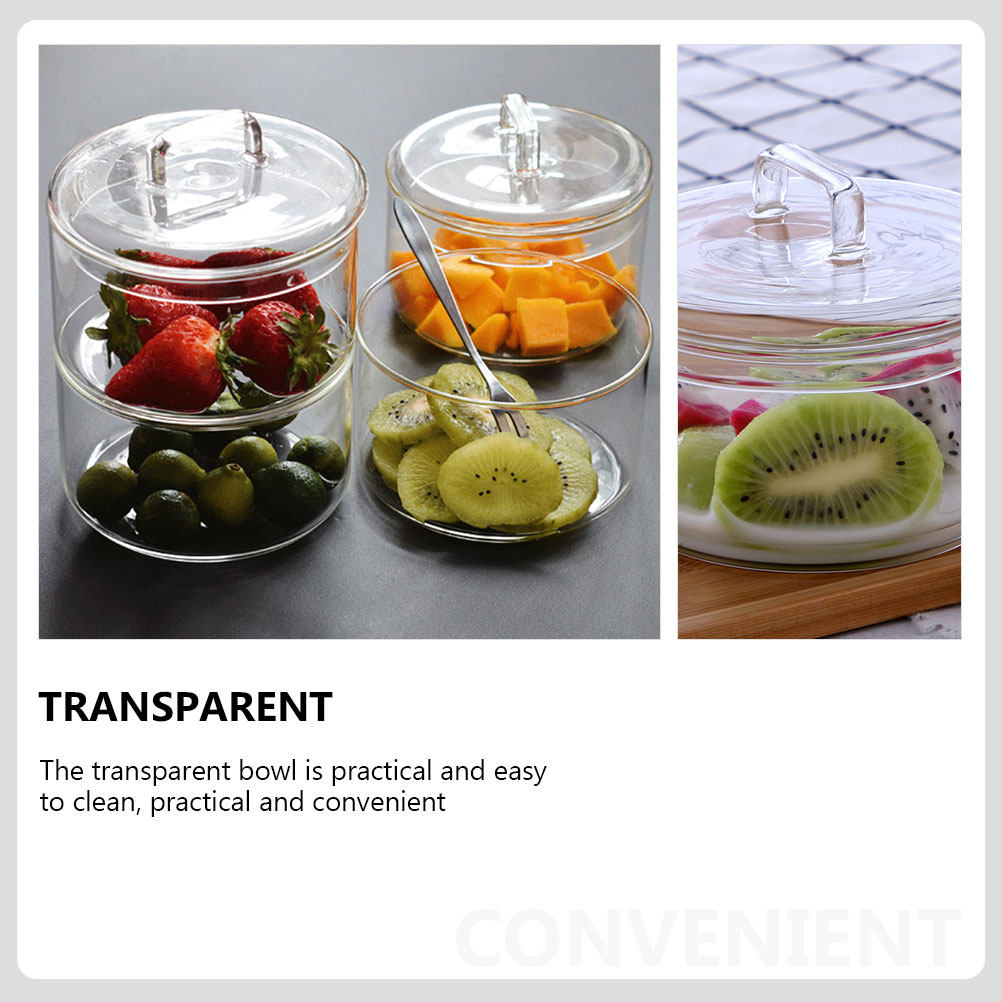1Set Clear Glass Storage Bowl  - огляд і ціна Food Storage Glass Containers