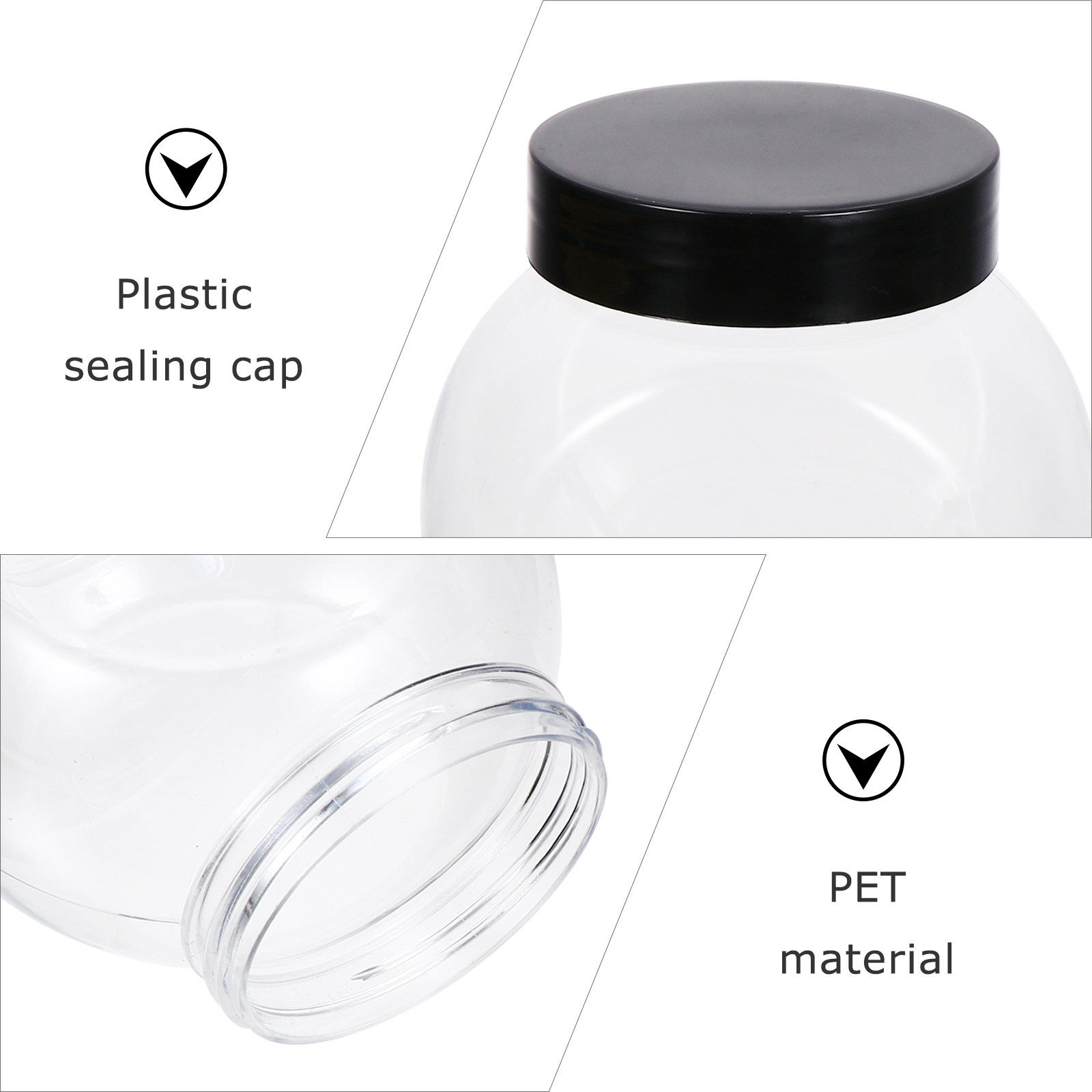 1Set Food Storage Cans Transpa - огляд і ціна Food Storage Pet