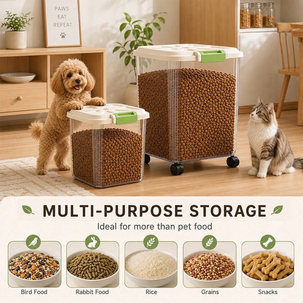 2PCS Large & Medium Pet Food S - огляд і ціна Food Storage No Plastic