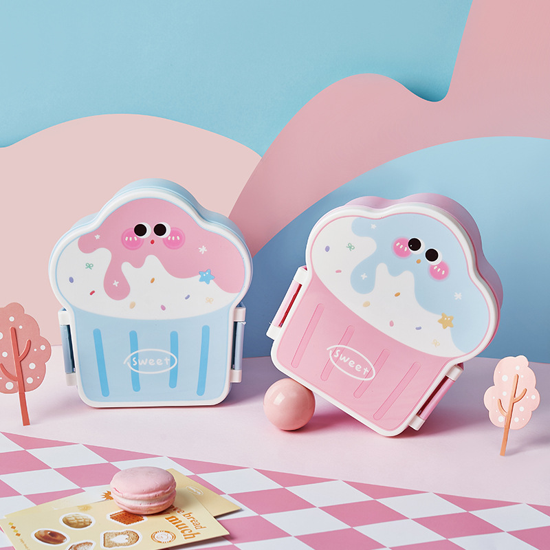 Cute Bento Lunch Box School He - огляд і ціна Food Storage With Compartments