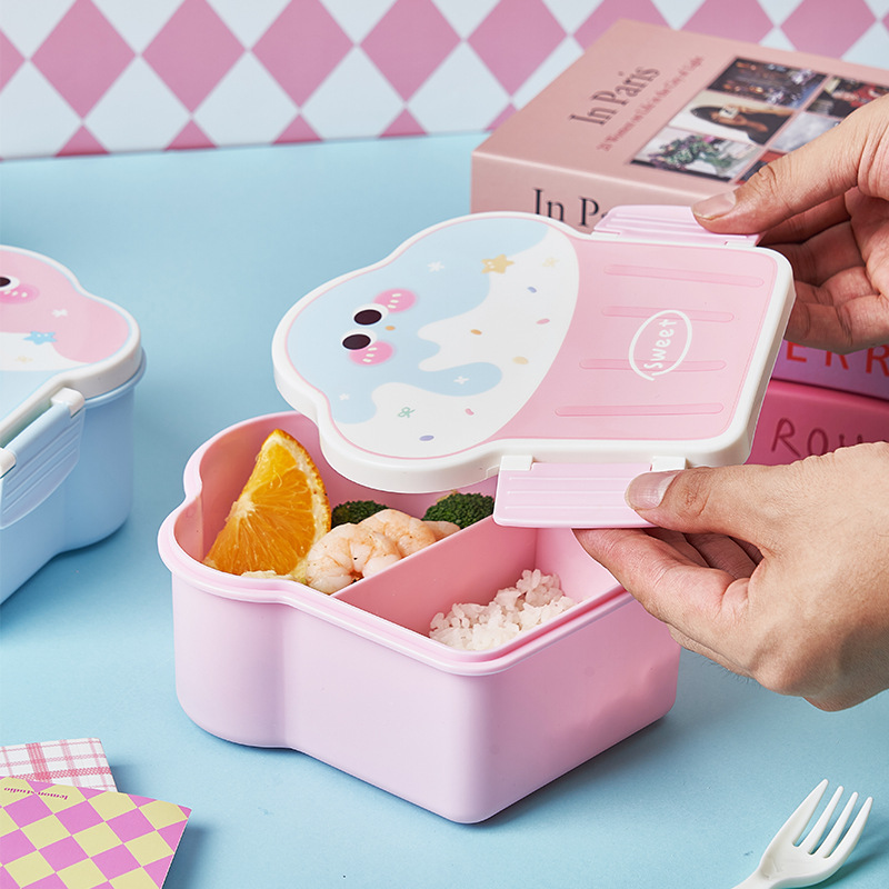 Cute Bento Lunch Box School He - огляд і ціна Food Storage With Compartments