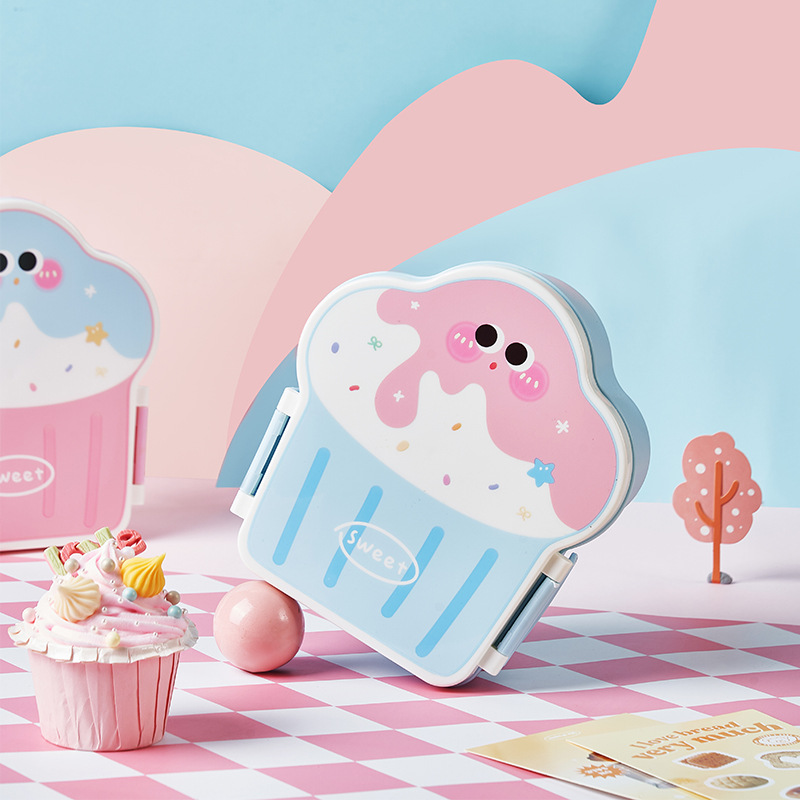 Cute Bento Lunch Box School He - огляд і ціна Food Storage With Compartments