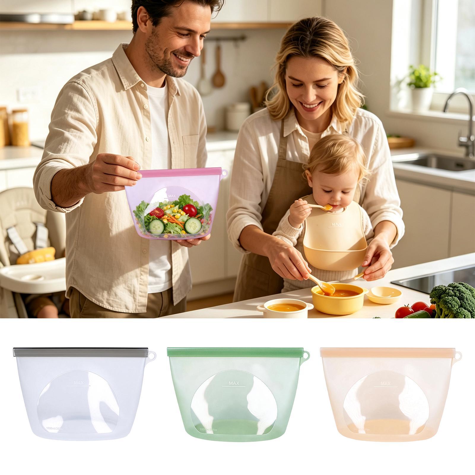 Silicone Food Storage Bags Lea - огляд і ціна Food Storage Ziploc