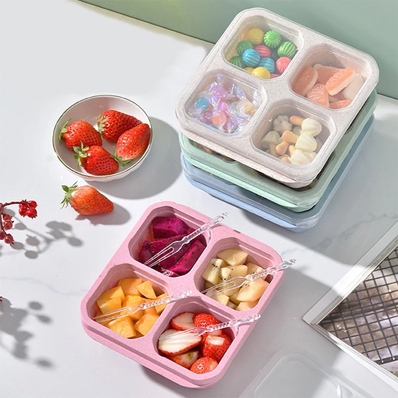4 Grids Food Storage Box Porta - огляд і ціна Food Storage With Compartments