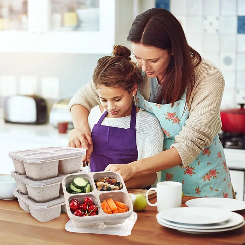 4 Grids Food Storage Box Porta - огляд і ціна Food Storage With Compartments