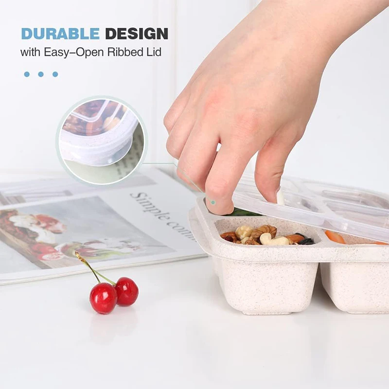 4 Grids Food Storage Box Porta - огляд і ціна Food Storage With Compartments