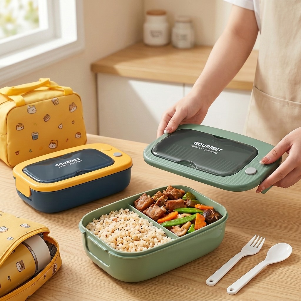 Microwavable Plastic Bento Box - огляд і ціна Food Storage With Compartments