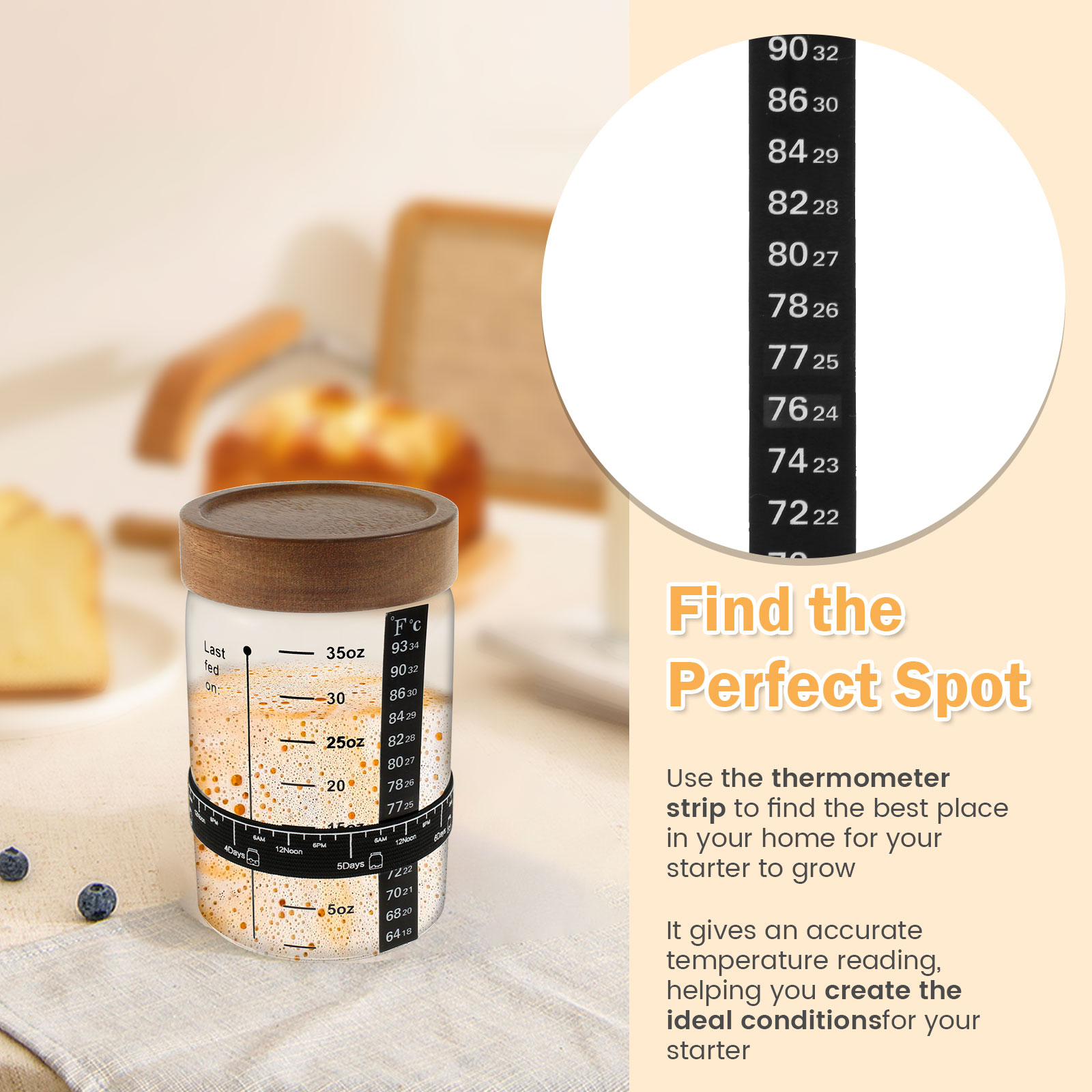 Sourdough Starter Jar Kit 1000 - огляд і ціна Food Storage Glass Containers