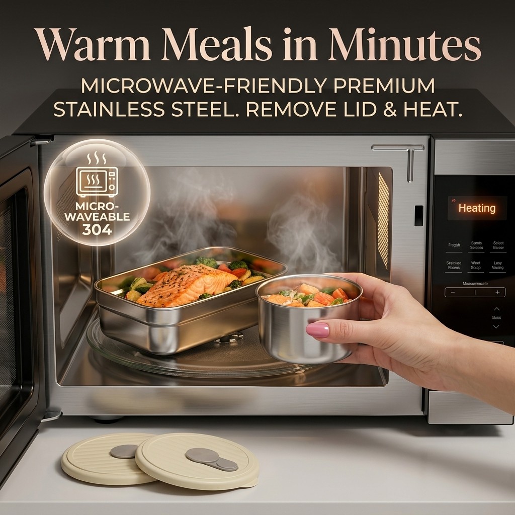 Microwave Safe 304 Stainless S - огляд і ціна Food Storage Microwave Safe
