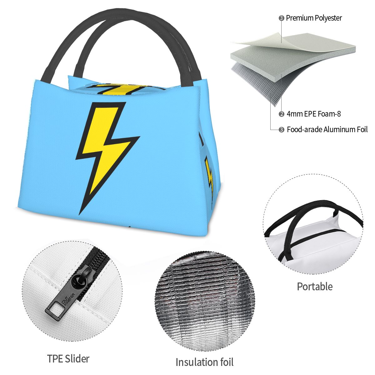 Yellow Lightning Bolts With Br - огляд і ціна Food Storage Yellow