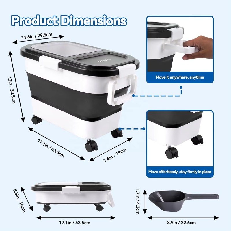 Dog Food Storage Container 20- - огляд і ціна Food Storage Pet
