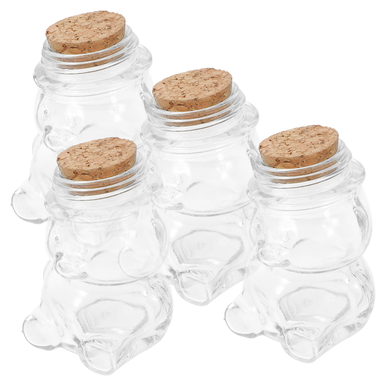 4Pcs Glass Candy Jar Set Trans - огляд і ціна Food Storage Glass Containers