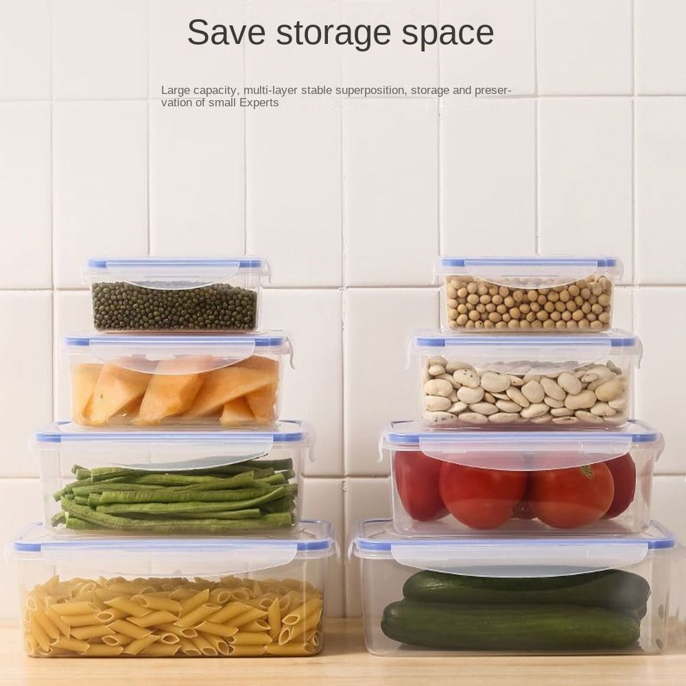 1/4PCS Safe Plastic Refrigerat - огляд і ціна Food Storage Microwave Safe
