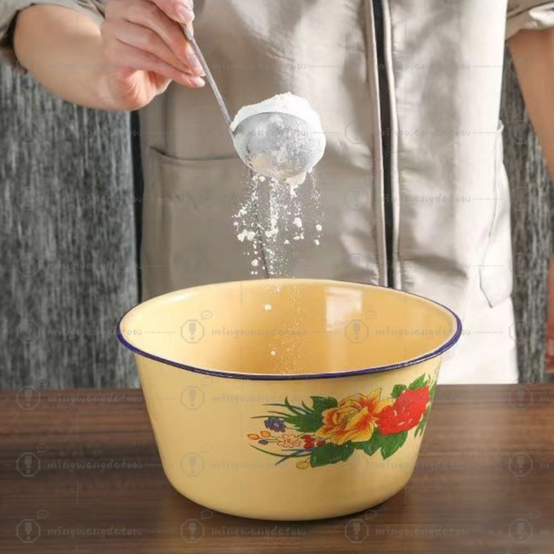Food Storage Pot Enamel Basin  - огляд і ціна Food Storage Yellow