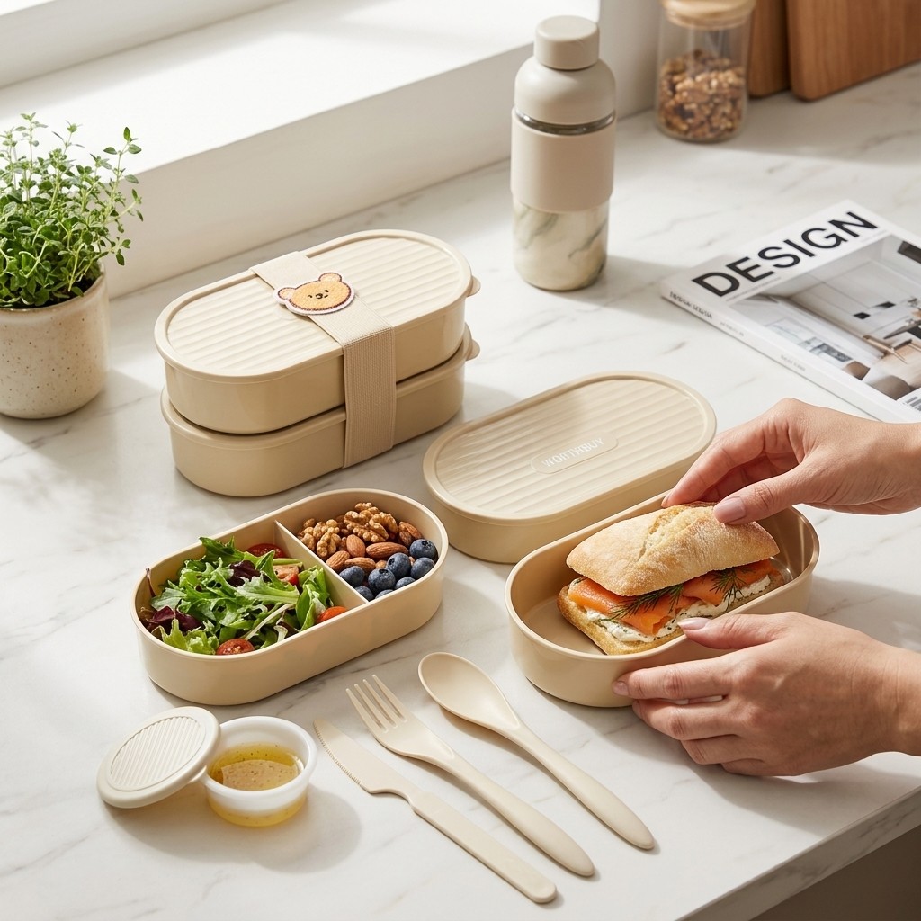 Double Layer Oval Lunch Box Wi - огляд і ціна Food Storage Microwave Safe