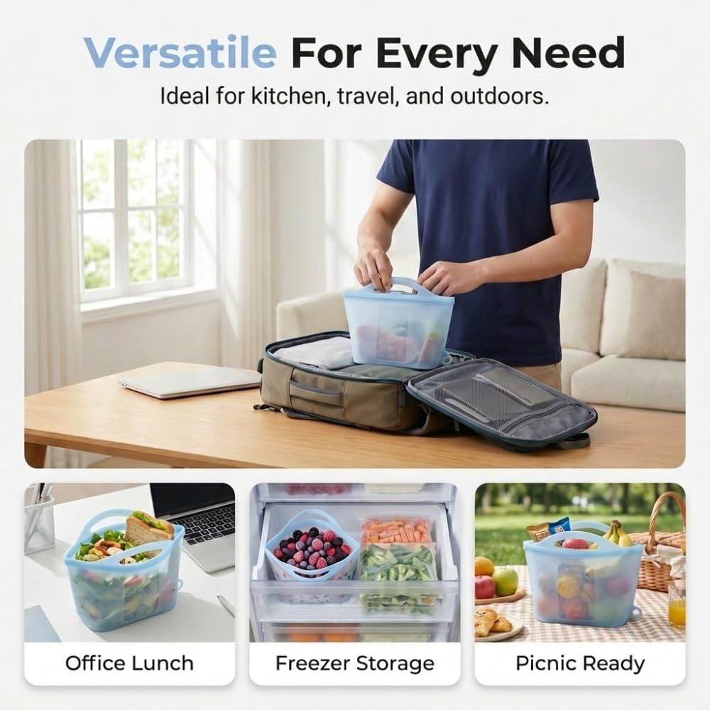 1500ml Food Storage Bags Reusa - огляд і ціна Food Storage Ziploc