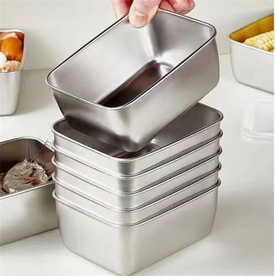 1/3/5pcs Stainless Steel Food  - огляд і ціна Food Storage Box Stainless Steel