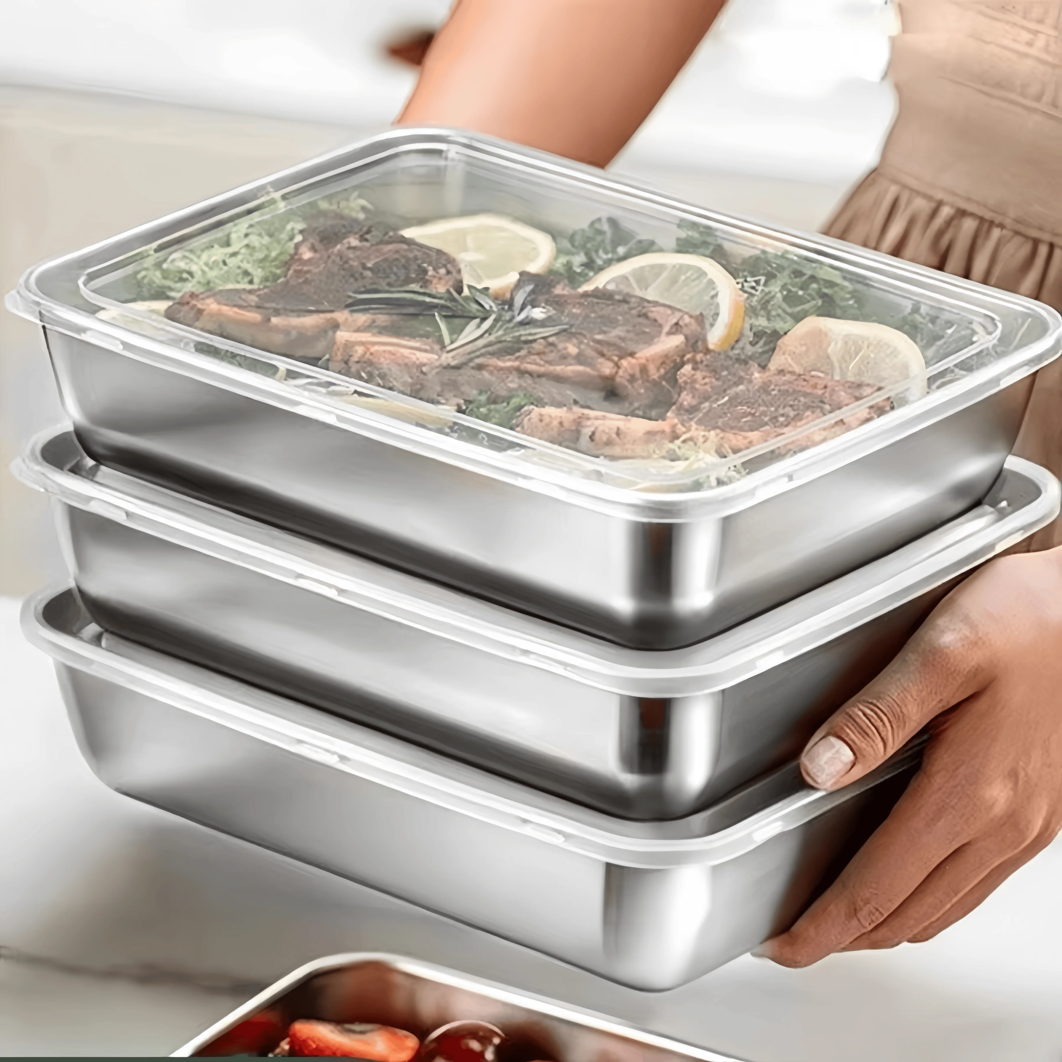Stainless Steel Sealed Lunch B - огляд і ціна Food Storage Box Stainless Steel